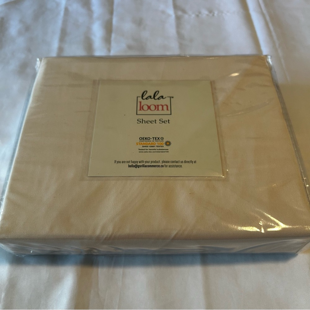 New Sheet Set Color Cream TWIN 100% polyester